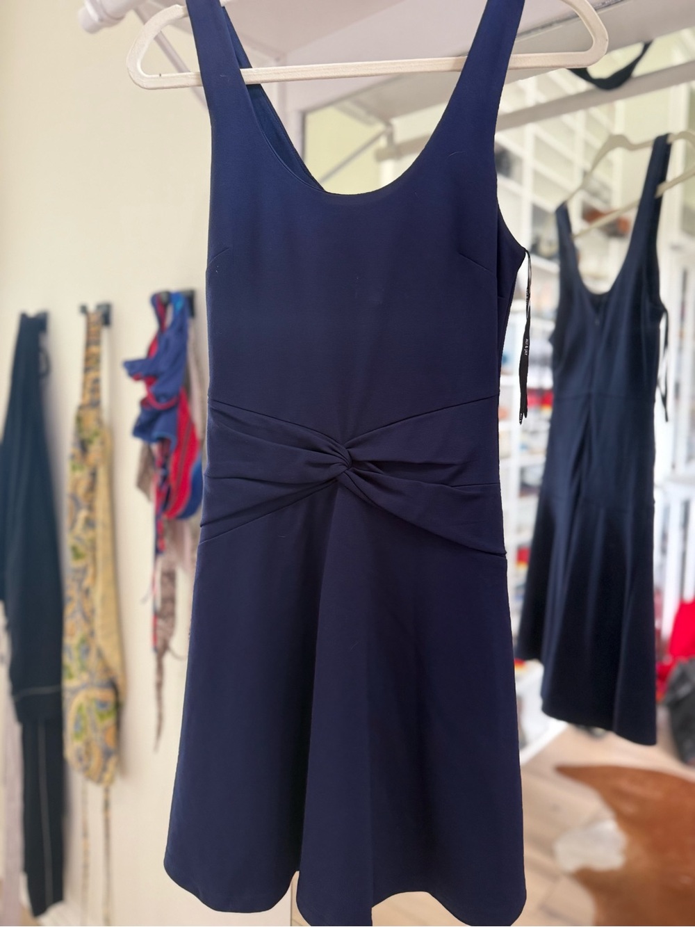 ALI & JAY Navy Twist-Waist Mini Dress